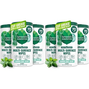 image:imageSeventh Generation MultiSurface Wipes Garden Mint scent 35 Wipes70 Count Pack of 6